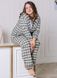 Pajamas with SHIRT in olive-beige cage made of Italian flannel (home costume), S