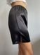 Elongated black shorts against thigh rubbing with inserts, 3XL