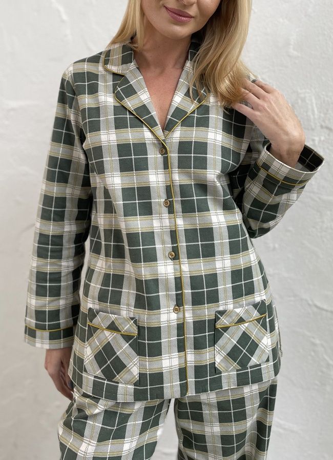 Women's warm flannel pajamas "Linden Tea", homewear, M