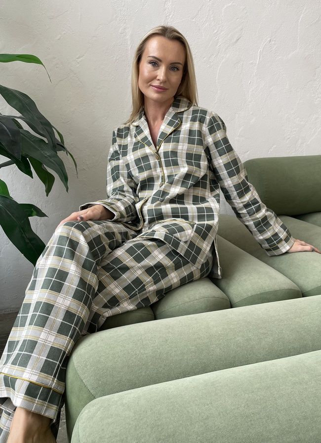 Women's warm flannel pajamas "Linden Tea", homewear, M
