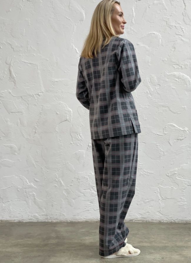 Women's warm flannel pajamas "Kalynovy Serpanok", homewear, 2XL