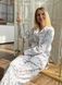 Warm women's pajamas with a jacket made of flannel, floral confetti print on grey, home clothes, *S-8XL(10 days)