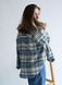 Women's shirt made of Italian flannel blue and white checkered, S