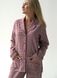 Warm women's pajamas with a jacket made of Italian flannel red checkered, home clothes, S