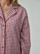 Warm women's pajamas with a jacket made of Italian flannel red checkered, home clothes, 3XL