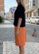 Bermuda shorts made of Italian linen, women's orange, S