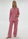 Warm women's pajamas with a jacket made of flannel in a red and white small cage, home clothes, *S-8XL(10 days)