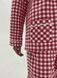 Warm women's pajamas with a jacket made of flannel in a red and white small cage, home clothes, *S-8XL(10 days)