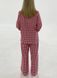 Warm women's pajamas with a jacket made of flannel in a red and white small cage, home clothes, *S-8XL(10 days)