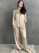 Pajama-style suit "Black Peas on Beige", XL