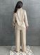 Pajama-style suit "Black Peas on Beige", XL
