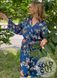 Kimono robe blue "Ikigai" made of Italian viscose, M