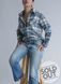 Women's shirt made of Italian flannel blue and white checkered, S