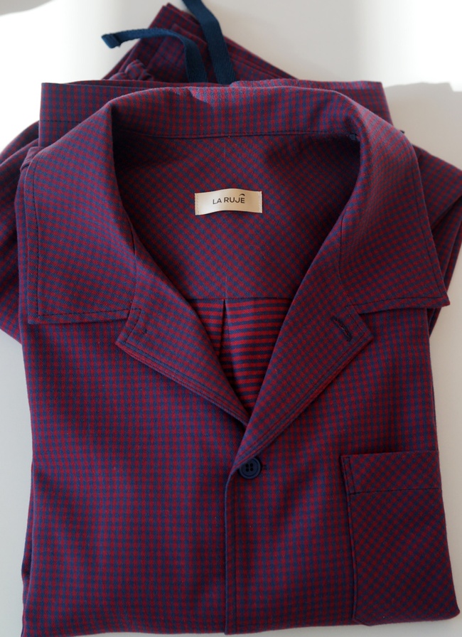 Men's pajamas made of Italian flannel "burgundy" in a small cage, home clothes, *S-6XL(10 days)