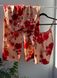 Pants made of silky viscose, in red flowers "Malva", 2XL