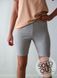 Winter knitted shorts for women with wool, beige melange (pantaloons / bicycles), Gray, M