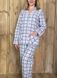 Warm women's pajamas made of flannel checkered blue-blue, home clothes, *S-8XL(10 days)