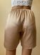 Elongated shorts with inserts against thigh rubbing satin viscose, 4XL